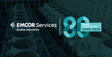 EMCOR Services Scalise Industries 80th Anniversary Graphic